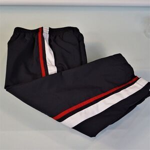 Faded Glory Boys Athletic Track Pants Size 4T Pull On Gray Red White Stripe